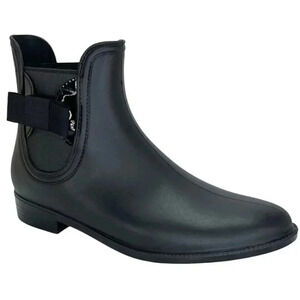 Charter Club Meradeth Black Matte Womens Rain Booties Size 10M